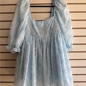 MARBLE Light Blue Kids Formal Dress